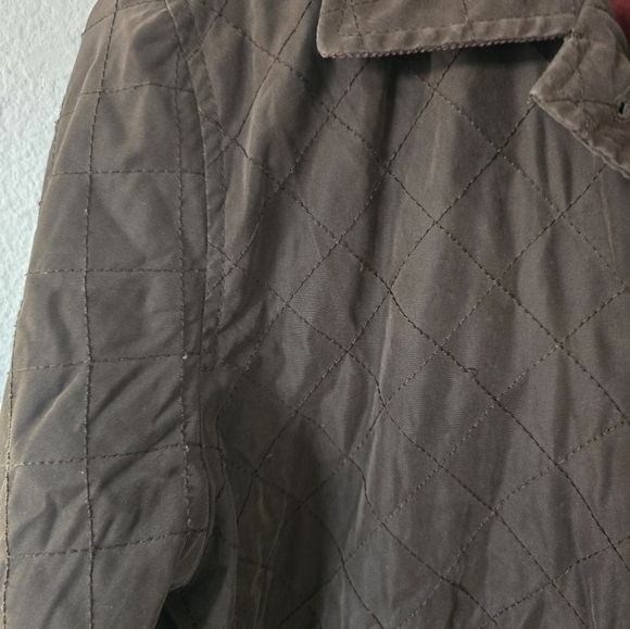 Faconnable Jacket Women XS Brown Quilted Elbow Patch Outerwear Long Sleeve - Picture 6 of 13